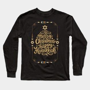 Happy Hanukkah Jewish Merry Christmas Women Men Kids Cute Long Sleeve T-Shirt